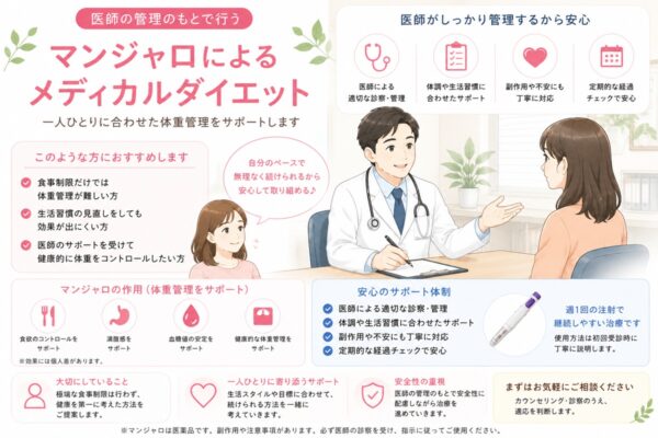 メディカルダイエット│マンジャロ│ほりた内科・消化器内視鏡クリニック　池袋駅東口院